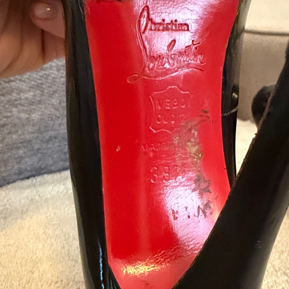 Christian Louboutin Black Leather Heels - Picture 7 of 11